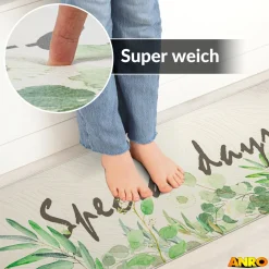 Anti Ermüdungsmatte Stehmatte Bodenmatte Küchenteppich Arbeitsplatzmatte Küchenläufer Küchenmatte rutschfest Ornament