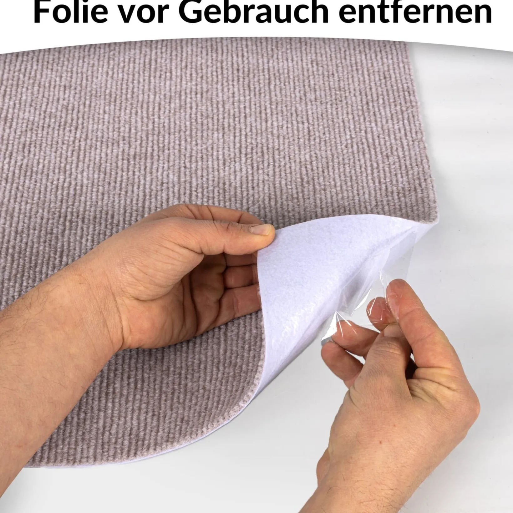 Antirutschmatte Bodenmatte selbsthaftend Teppich Bodenbelag in Meterware Beige