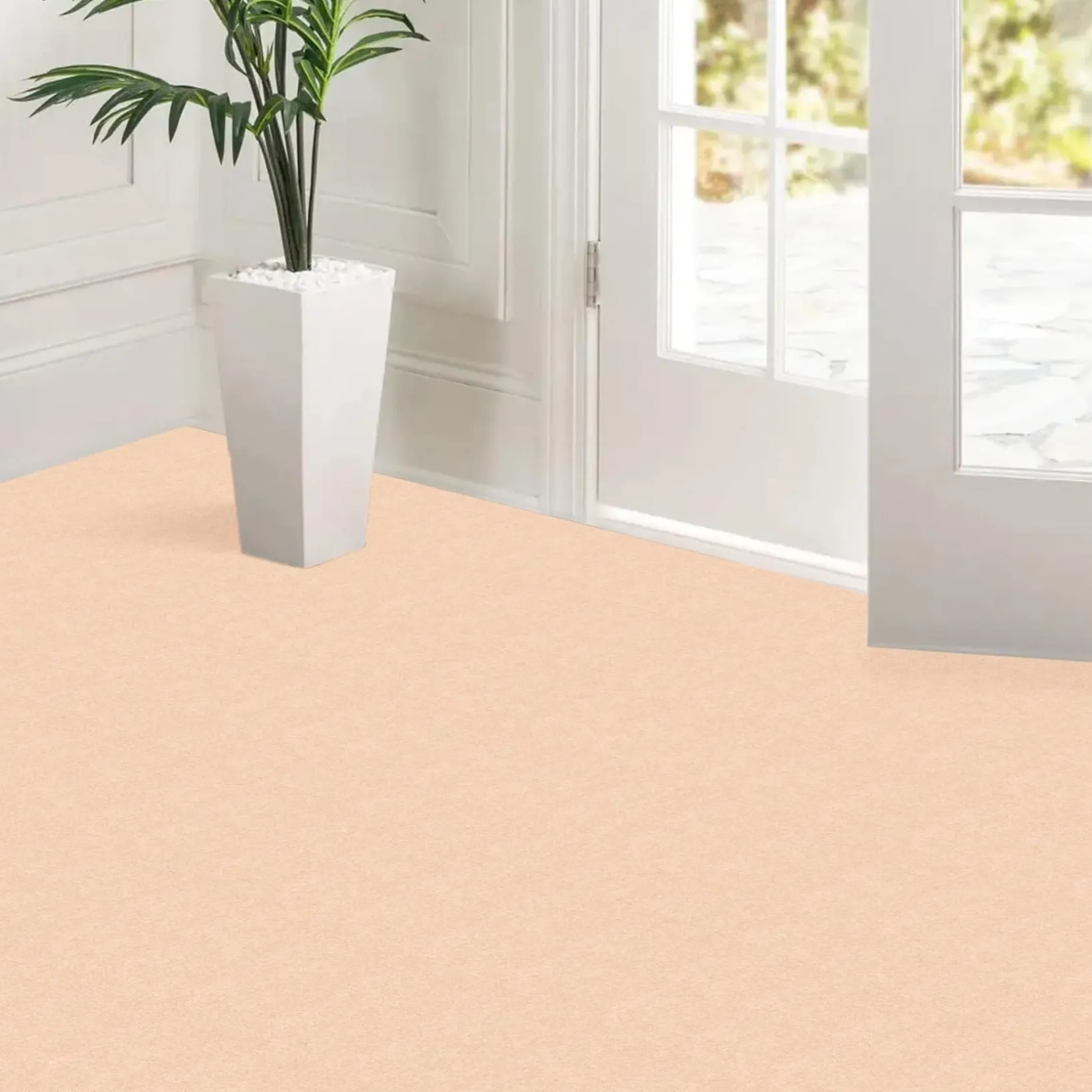 Antirutschmatte Bodenmatte selbsthaftend Teppich Bodenbelag in Meterware Creme