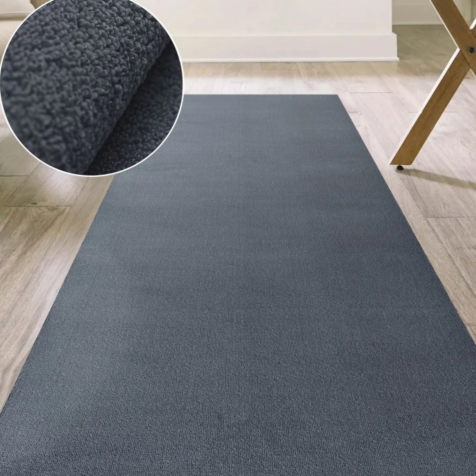 Badematte Badteppich Badezimmer Teppich Mikrofaser Anthrazit