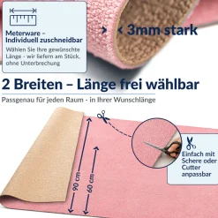 Badematte Badteppich Badezimmer Teppich Mikrofaser Rosa