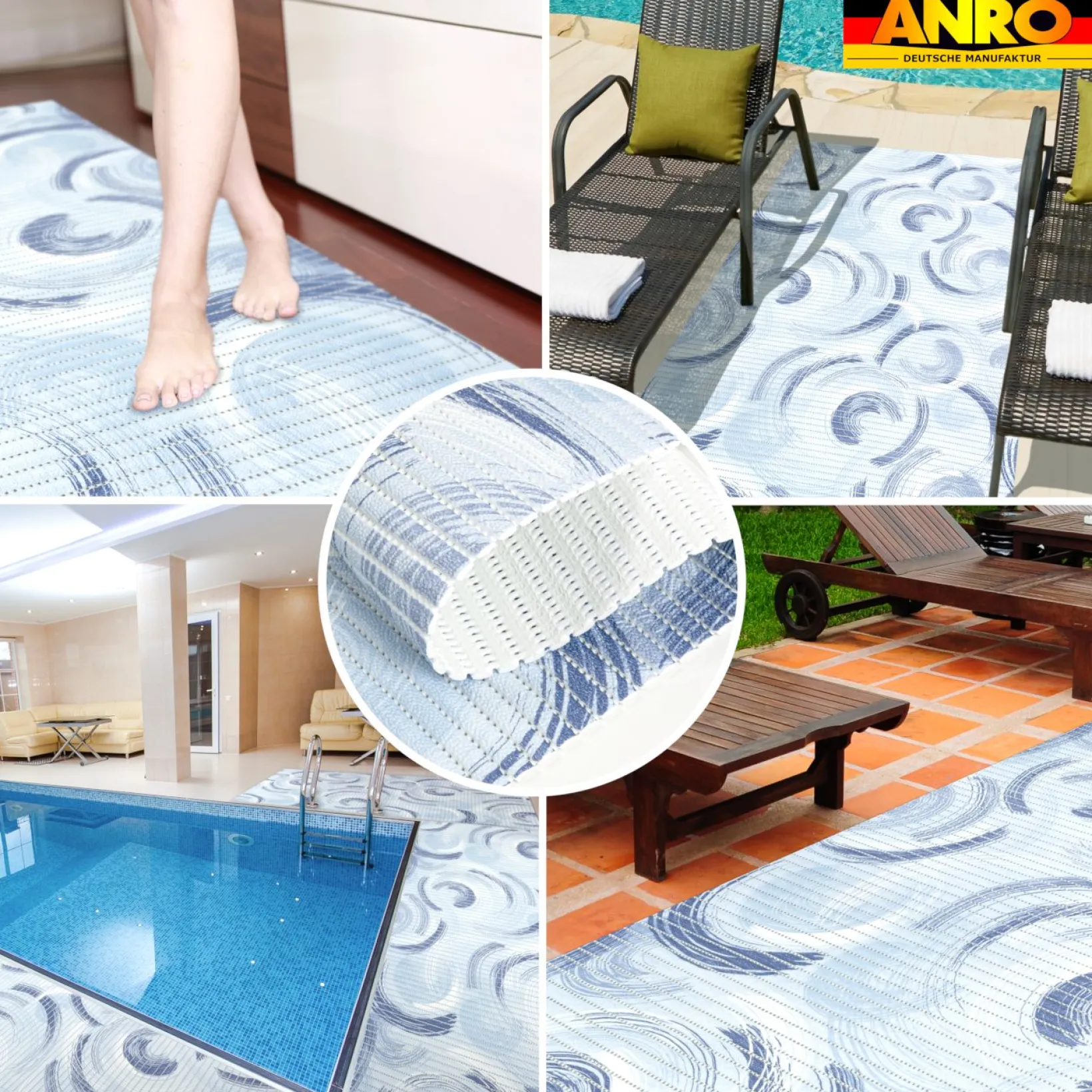 Badematte Weichschaummatte Badvorleger Duschvorleger rutschfest 65cm