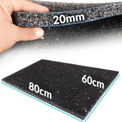 Bautenschutzmatte Gummigranulat Antivibrationsmatte Bodenschutzmatte 2cm Stark – 120x80cm / 80x60cm / 60x60cm