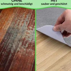 Bodenschutzmatte Bürostuhlunterlage Schreibtischstuhl Unterlage Teppich selbsthaftend NEMESIS Grau