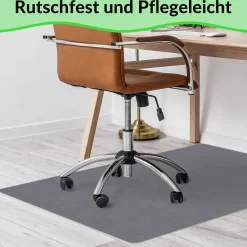 Bodenschutzmatte Bürostuhlunterlage Schreibtischstuhl Unterlage Teppich selbsthaftend NEMESIS Grau
