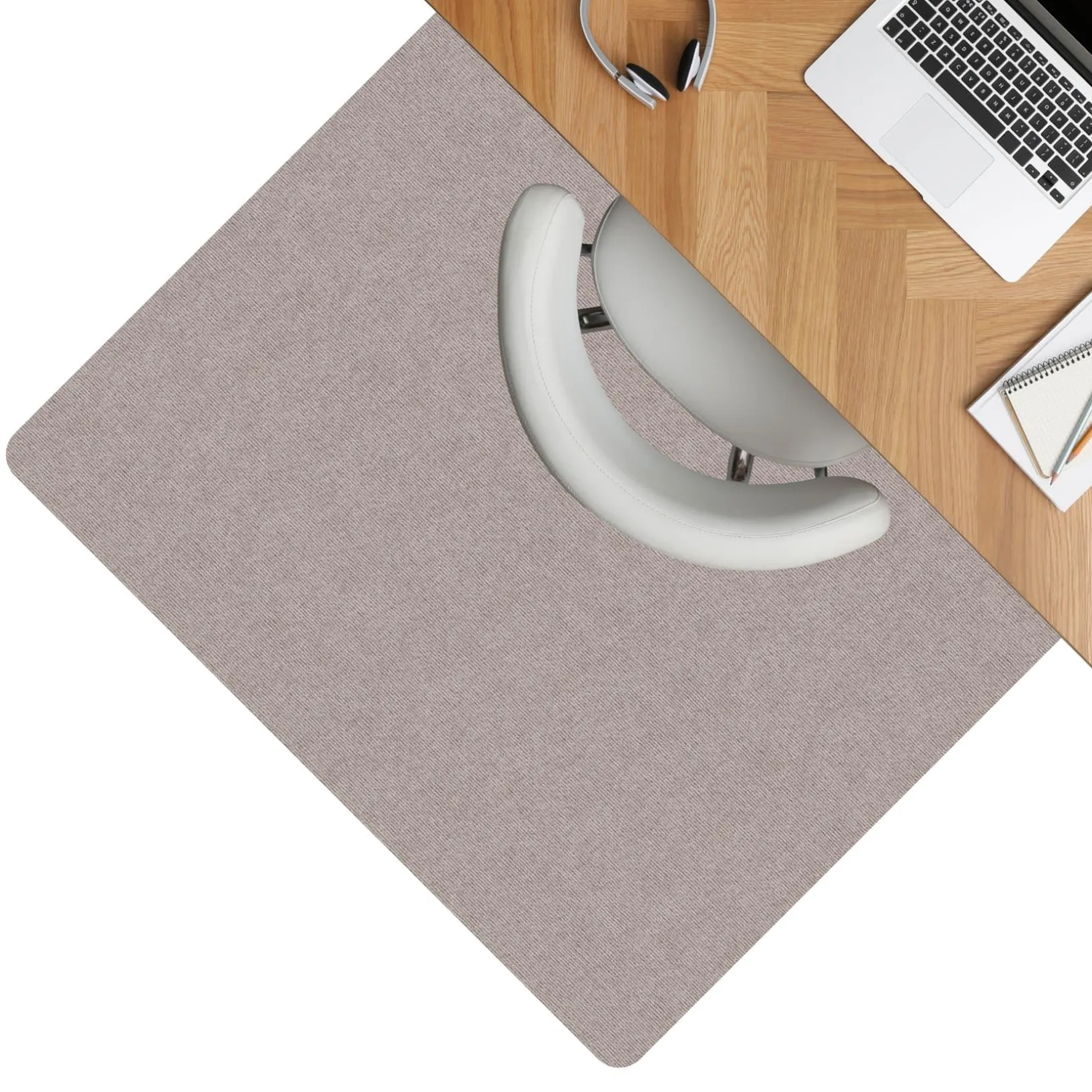 Bodenschutzmatte Bürostuhlunterlage Schreibtischstuhl Unterlage Teppich selbsthaftend NEMESIS Beige