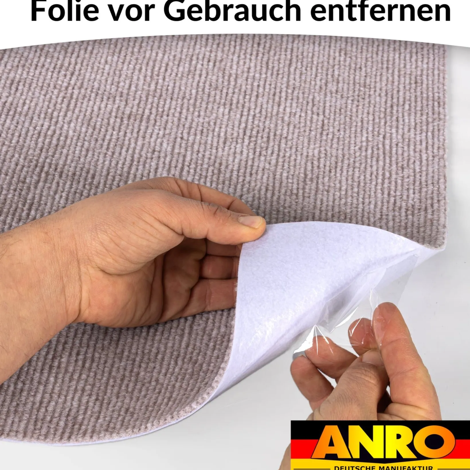 Bodenschutzmatte Bürostuhlunterlage Schreibtischstuhl Unterlage Teppich selbsthaftend NEMESIS Beige