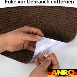 Bodenschutzmatte Bürostuhlunterlage Schreibtischstuhl Unterlage Teppich selbsthaftend NEMESIS Schoko