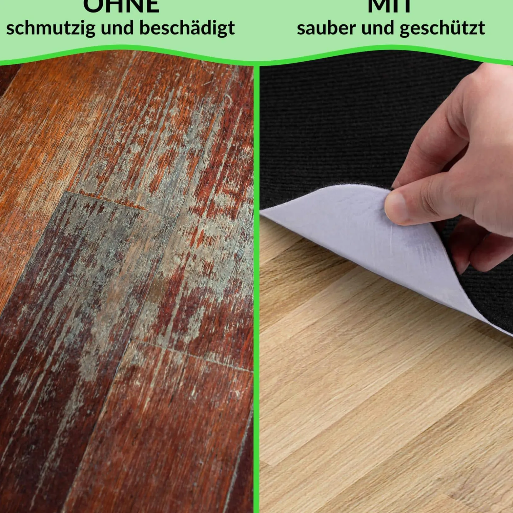 Bodenschutzmatte Bürostuhlunterlage Nemesis selbsthaftend nach Maß