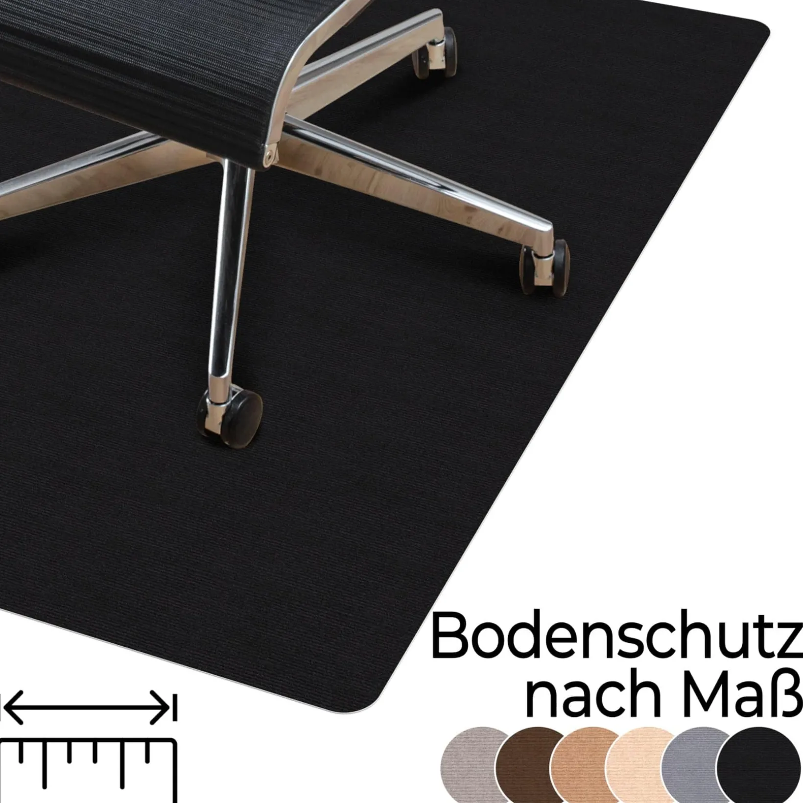 Bodenschutzmatte Bürostuhlunterlage Nemesis selbsthaftend nach Maß