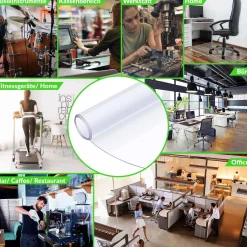 Bodenschutz Transparent Stuhlmatte Bürostuhlunterlage Bastelunterlage in vielen Größen und Formen