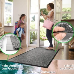 Fußmatte Schmutzfangmatte | Als Fußabtereter & Läufer für Eingangsbereiche