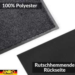 Fußmatte Schmutzfangmatte AMIGO Sauberlaufmatte Schmutzmatte mit Gummirand 8 Größen für innen & außen Blau