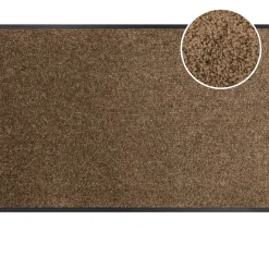 Fußmatte Schmutzfangmatte AMIGO Sauberlaufmatte Schmutzmatte mit Gummirand 8 Größen für innen & außen Braun