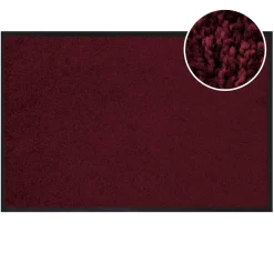 Fußmatte Schmutzfangmatte QUEEN Sauberlaufmatte Schmutzmatte mit Gummirand für innen & außen 5 Größen Bordeaux