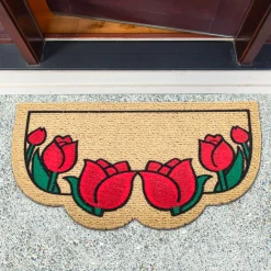 Fußmatte Schmutzfangmatte Türvorleger rutschfest Tulpen 40x70cm