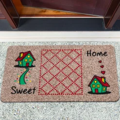Fußmatte Schmutzfangmatte Türvorleger rutschfest Sweet Home 40x70cm