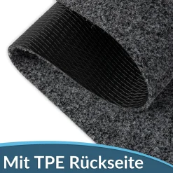 Fußmatte Schuhparkplatz Sauberlaufmatte Türmatte Grau in verschiedenen Breiten & Längen