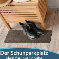 Fußmatte Schuhparkplatz Sauberlaufmatte Türmatte Braun in verschiedenen Breiten & Längen