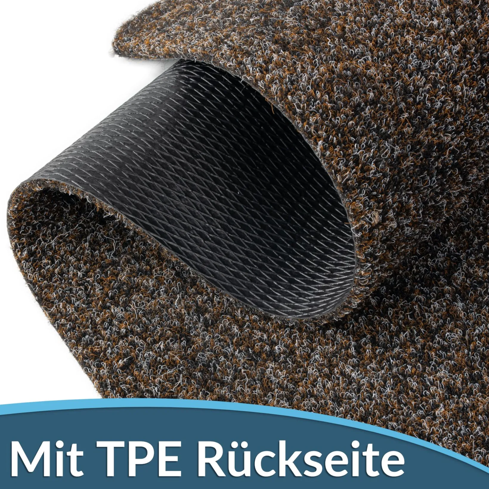 Fußmatte Schuhparkplatz Sauberlaufmatte Türmatte Braun in verschiedenen Breiten & Längen