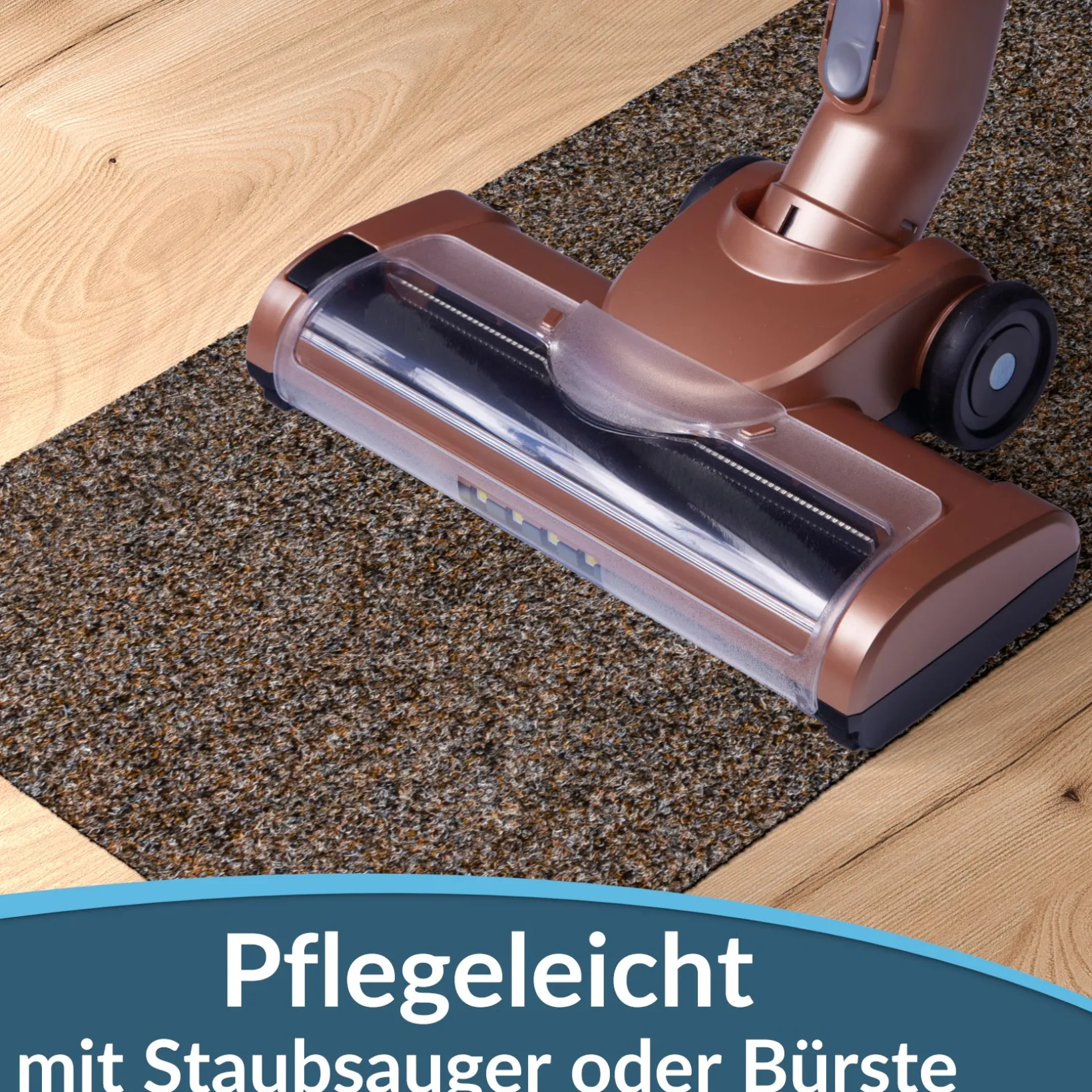 Fußmatte Schuhparkplatz Sauberlaufmatte Türmatte Braun in verschiedenen Breiten & Längen