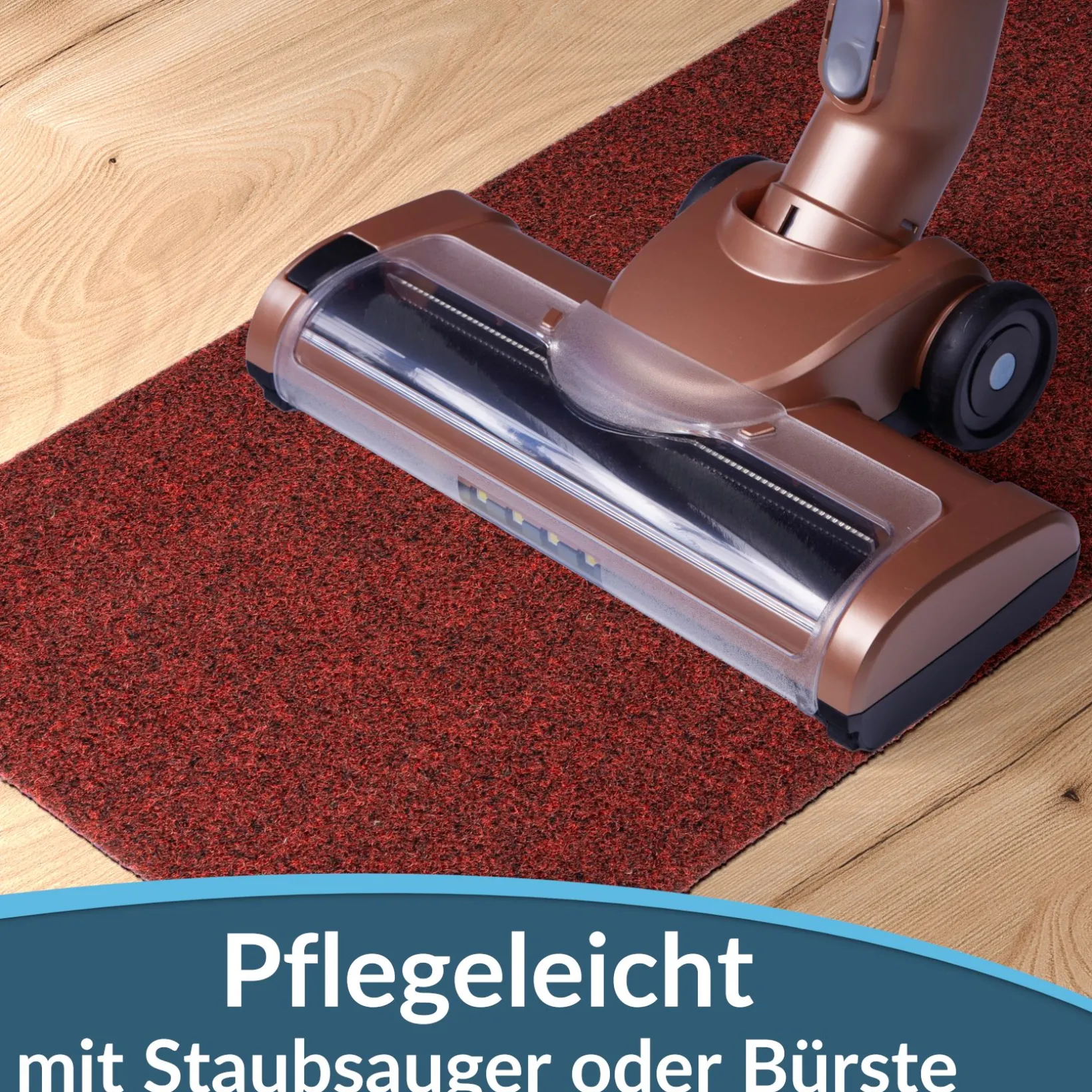 Fußmatte Schuhparkplatz Sauberlaufmatte Türmatte Rot in verschiedenen Breiten & Längen