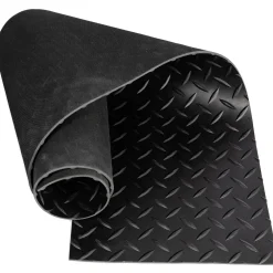 Gummimatte Meterware SBR Gummiplatte Riffelblech Gummi Bodenbelag Schwarz Stärke: 3mm 100cm Breit Gummiläufer
