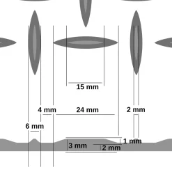 Gummimatte Meterware SBR Gummiplatte Riffelblech Gummi Bodenbelag Schwarz Stärke: 3mm 100cm Breit Gummiläufer