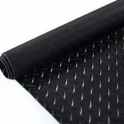 Gummimatte Meterware SBR Gummiplatte Riffelblech Gummi Bodenbelag Schwarz Stärke: 3mm 100cm Breit Gummiläufer