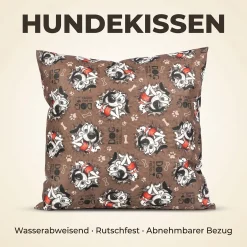 Hundekissen Hundematte abwaschbar Hunde Kissen 4 Größen Hundemotive Braun