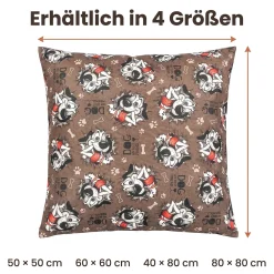 Hundekissen Hundematte abwaschbar Hunde Kissen 4 Größen Hundemotive Braun