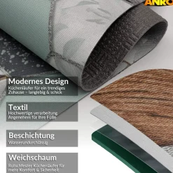Küchenläufer abwaschbar Küchenteppich rutschfest Teppichläufer Läufer Flur pflegeleicht Nordic Hexa 52cm Breite