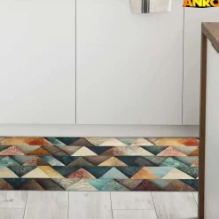Küchenläufer abwaschbar Küchenteppich rutschfest Teppichläufer Läufer Flur pflegeleicht Triangulum 52cm Breite