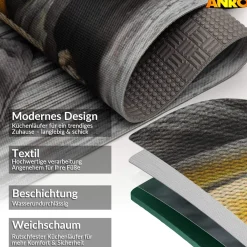 Küchenläufer abwaschbar Küchenteppich rutschfest Teppichläufer Läufer Flur pflegeleicht Zitronen 52cm Breite