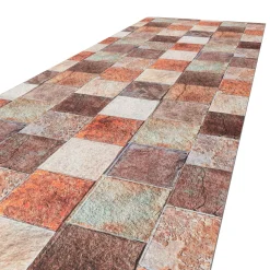 Küchenläufer Küchenteppich abwaschbar Flur Teppich Läufer Backsteinoptik Breite 65cm