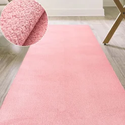 Küchenläufer Küchenteppich abwaschbar Rosa Mikrofaser