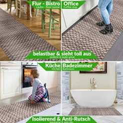 Küchenläufer Küchenteppich Läufer Flur Teppichläufer Sprinty Stuoia 52cm Breite