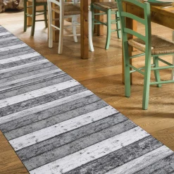 Küchenläufer Küchenteppich Läufer Flur Wood Industry Holz Grau
