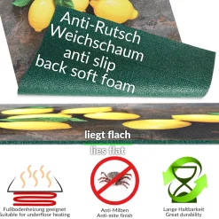 Küchenläufer Küchenteppich Läufer Flur Teppichläufer Sprinty Limoncello 52cm Breite
