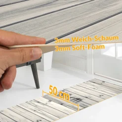 Küchenläufer Küchenteppich Läufer Flur Teppichläufer rutschfest Holz Grau
