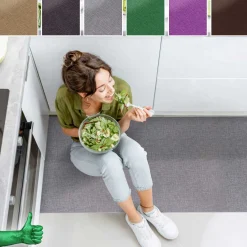 Küchenläufer Küchenteppich Läufer Flur Teppichläufer Uni Braun Breite 67cm in Meter