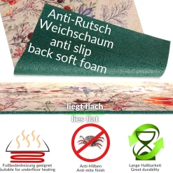 Küchenläufer Küchenteppich Läufer Flur Teppichläufer Sprinty Profumo Mehrfarbig 50cm Breit