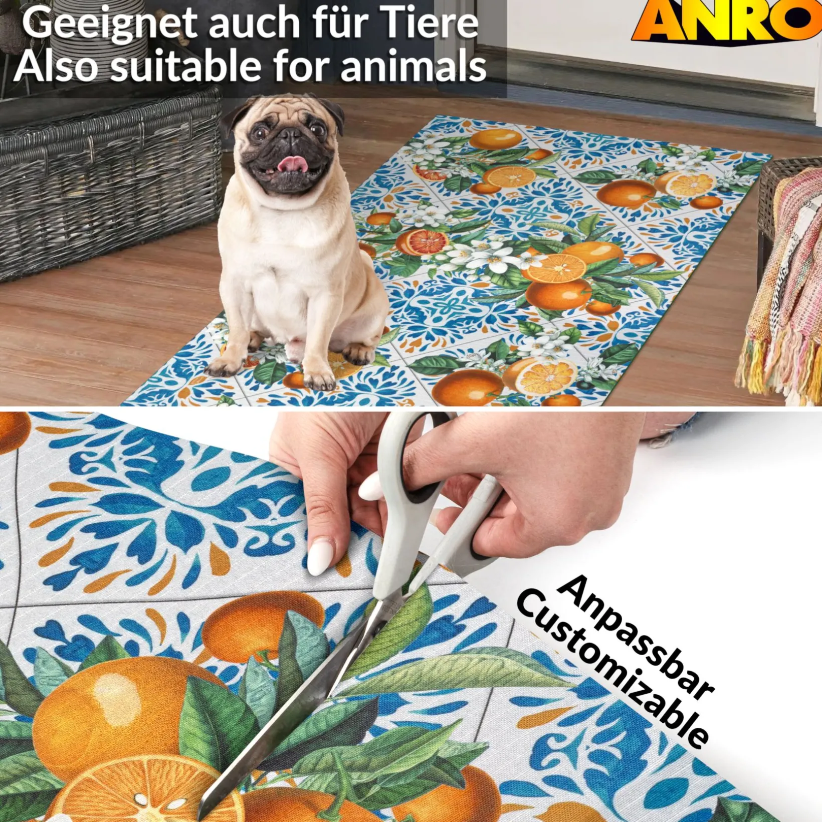 Küchenläufer Küchenteppich Läufer Flur Teppichläufer Sprinty Zagara 52cm Breite