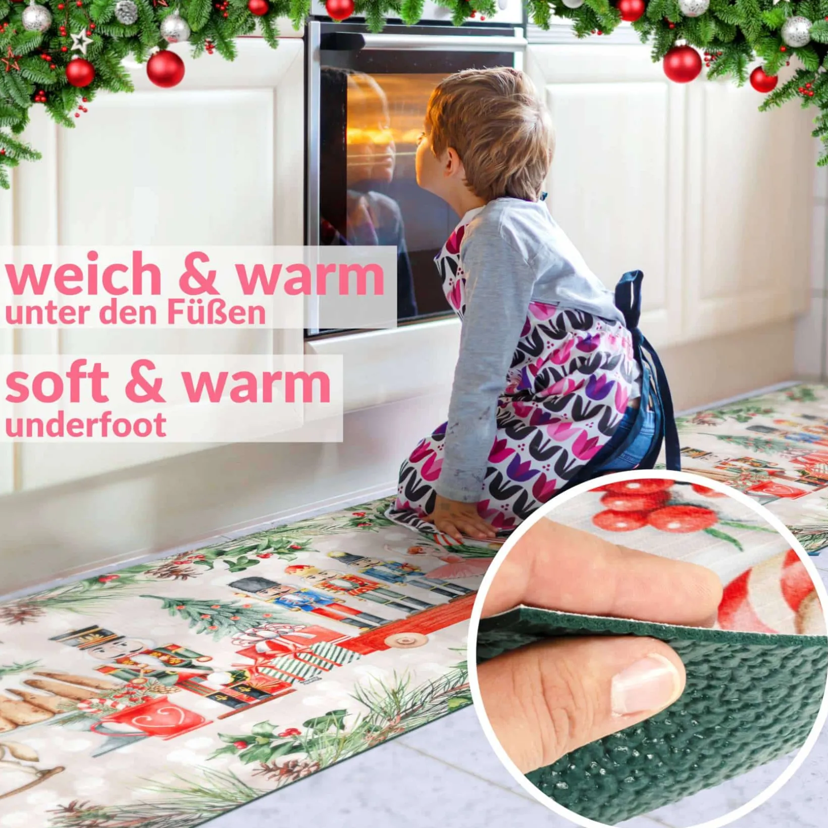 Küchenläufer Küchenteppich Läufer Flur Teppichläufer Sprinty Nussknacker 52cm Breite