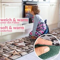Küchenläufer Küchenteppich Läufer Flur Teppichläufer Sprinty Star 52cm Breite