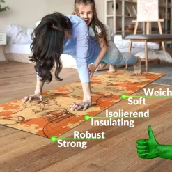 Küchenläufer Küchenteppich Läufer Flur Teppichläufer Sprinty Abenteuer 52cm Breite