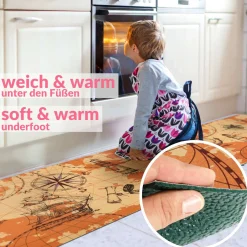 Küchenläufer Küchenteppich Läufer Flur Teppichläufer Sprinty Abenteuer 52cm Breite