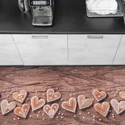 Küchenläufer Küchenteppich Läufer Flur Teppichläufer Sprinty Cookies 52cm Breite