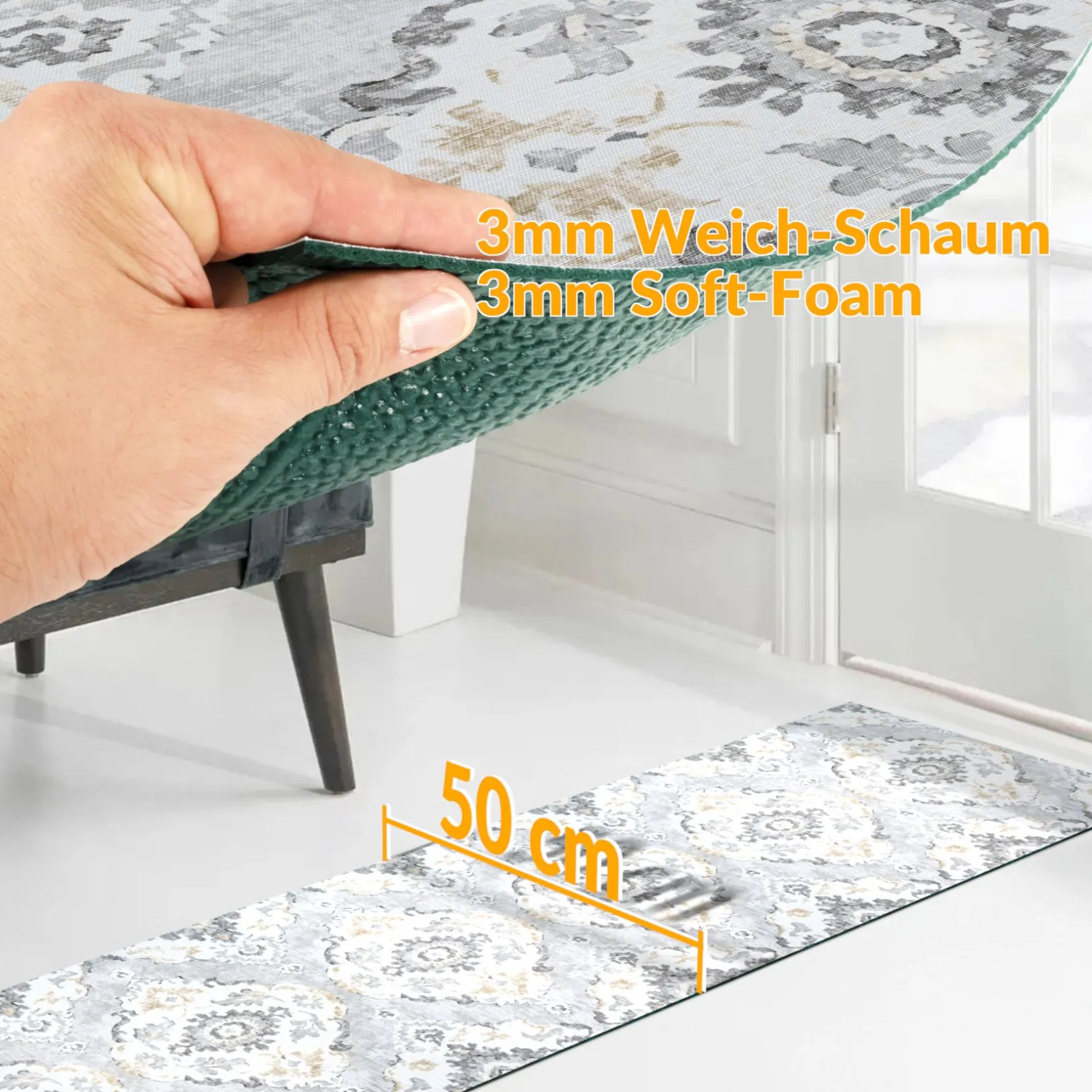 Küchenläufer Küchenteppich Läufer Flur Teppichläufer Sprinty Ofelia Lilla 50cm Breit