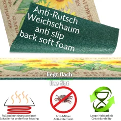Küchenläufer Küchenteppich Läufer Flur Teppichläufer Sprinty Juta Mehrfarbig 50cm Breit